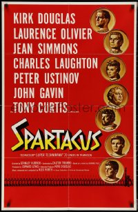 1y0873 SPARTACUS 1sh 1961 classic Stanley Kubrick & Kirk Douglas epic!