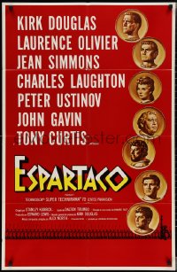 1y0874 SPARTACUS Spanish/US 1sh 1960 Stanley Kubrick, Reynold Brown coin art + Saul Bass art!