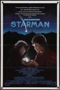 1y0879 STARMAN int'l 1sh 1984 John Carpenter, close-up portrait of alien Jeff Bridges & Karen Allen!