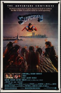 1y0884 SUPERMAN II studio style 1sh 1981 Christopher Reeve, Terence Stamp, great image of villains!