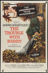 1y0914 TROUBLE WITH HARRY 1sh 1955 Alfred Hitchcock, Edmund Gwenn, John Forsythe & Shirley MacLaine!