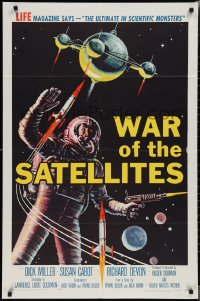 1y0923 WAR OF THE SATELLITES 1sh 1958 the ultimate in scientific monsters, cool astronaut art!