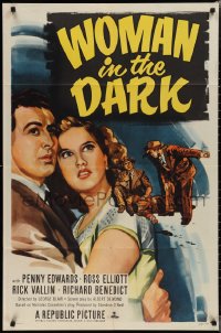 1y0930 WOMAN IN THE DARK 1sh 1951 Penny Edwards, Ross Elliot, Rick Vallin, film noir!