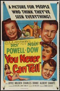 1y0931 YOU NEVER CAN TELL 1sh 1951 Dick Powell is a reincarnated dog who inherited a fortune!