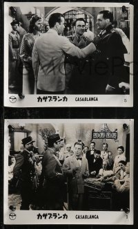 1y1630 CASABLANCA 8 Japanese 8x10 stills R1962 Humphrey Bogart, Ingrid Bergman, Michael Curtiz!
