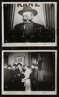 1y1610 CITIZEN KANE 15 8x10 stills R1956 some called Orson Welles a hero, others called him a heel!