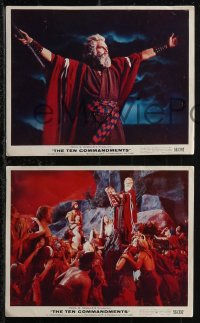 1y1653 TEN COMMANDMENTS 7 color 8x10 stills 1956 Cecil B. DeMille classic, Charlton Heston, Brynner!
