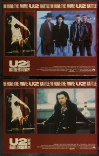 1y1270 U2 RATTLE & HUM 8 LCs 1988 Irish rockers Bono, The Edge, Larry Mullen Jr & Adam Clayton!