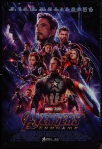 1z1110 AVENGERS: ENDGAME advance DS 1sh 2019 Marvel Comics, cool montage with Hemsworth & top cast!