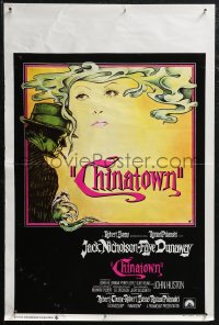 1z0350 CHINATOWN Belgian 1975 Polanski, art of Jack Nicholson & Faye Dunaway by Pearsall!