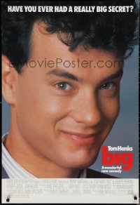 1z1131 BIG 1sh 1988 great close-up image of wacky Tom Hanks who has a really big secret!