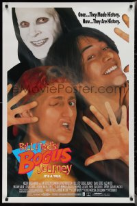 1z1135 BILL & TED'S BOGUS JOURNEY 1sh 1991 Keanu Reeves & Alex Winter, Grim Reaper, they're history!