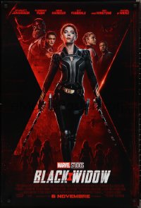 1z1140 BLACK WIDOW int'l French language advance DS 1sh 2021 Scarlet Johansson as Natasha Romanoff, Marvel superhero!