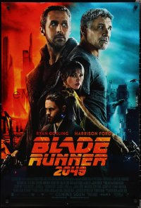 1z1145 BLADE RUNNER 2049 int'l advance DS 1sh 2017 more colorful montage image of Ford and Gosling!