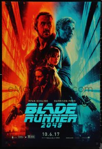 1z1142 BLADE RUNNER 2049 teaser DS 1sh 2017 great montage image with Harrison Ford & Ryan Gosling!
