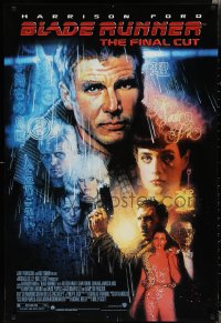 1z1141 BLADE RUNNER DS 1sh R2007 Ridley Scott sci-fi classic, art of Harrison Ford by Struzan!
