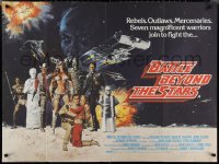 1z0612 BATTLE BEYOND THE STARS British quad 1980 Richard Thomas, Robert Vaughn, cool sci-fi art!