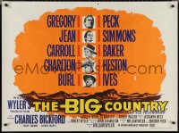1z0613 BIG COUNTRY British quad 1959 Gregory Peck, Charlton Heston, William Wyler classic!