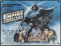 1z0618 EMPIRE STRIKES BACK British quad 1980 George Lucas, different Tom Jung art!