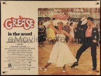 1z0623 GREASE British quad 1978 John Travolta & Olivia Newton-John dance in a most classic musical!