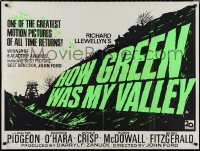 1z0625 HOW GREEN WAS MY VALLEY British quad R1960s John Ford's Best Picture, different & rare!