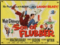 1z0639 SON OF FLUBBER British quad 1963 Walt Disney, art of absent-minded professor Fred MacMurray!
