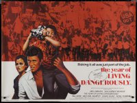 1z0651 YEAR OF LIVING DANGEROUSLY British quad 1983 Peter Weir, Mel Gibson, different image!