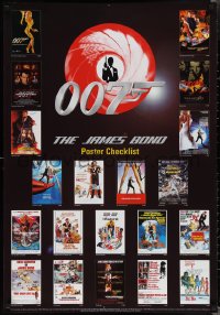 1z0217 JAMES BOND POSTER CHECKLIST 27x39 Dutch commercial poster 2000 full James Bond poster collection!