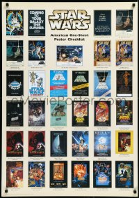 1z0231 STAR WARS CHECKLIST 28x40 German commercial poster 1997 great images of most posters!