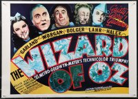 1z0236 WIZARD OF OZ 20x28 commercial poster 1970s wonderful art of Judy Garland, Ray Bolger & Bert Lahr!