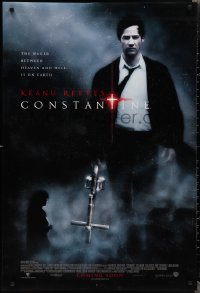 1z1158 CONSTANTINE int'l advance DS 1sh 2005 cool profile image of Keanu Reeves!