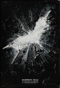 1z1166 DARK KNIGHT RISES teaser DS 1sh 2012 image of Batman's symbol in broken buildings!