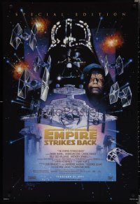 1z1187 EMPIRE STRIKES BACK style C advance 1sh R1997 they're back on the big screen!