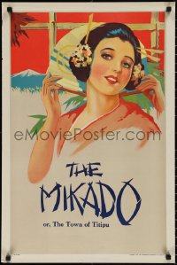 1z0659 MIKADO stage play English double crown 1930s Gilbert & Sullivan opera, art of pretty woman!