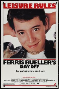 1z1194 FERRIS BUELLER'S DAY OFF 1sh 1986 c/u of Matthew Broderick in John Hughes teen classic!