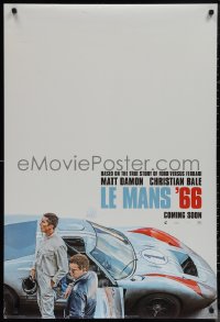 1z1201 FORD V FERRARI int'l teaser DS 1sh 2019 Bale, Damon, the American dream, Le Mans '66!