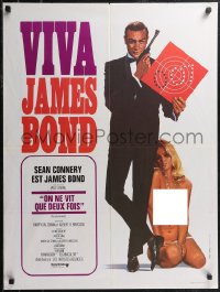 1z0451 YOU ONLY LIVE TWICE French 24x32 R1970 art of Sean Connery as James Bond & sexy girl!