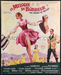 1z0472 SOUND OF MUSIC French 17x21 1966 Julie Andrews, Rodgers & Hammerstein classic musical!