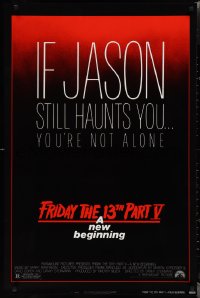 1z1204 FRIDAY THE 13th PART V 1sh 1985 A New Beginning, if Jason still haunts you you're not alone!