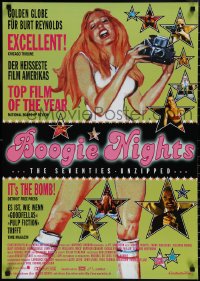 1z0358 BOOGIE NIGHTS German 1998 P.T. Anderson, Burt Reynolds, artwork of sexy Heather Graham!