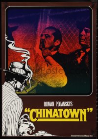 1z0359 CHINATOWN teaser German 1974 Jack Nicholson about to get nose cut by Polanski!