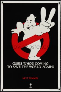 1z1212 GHOSTBUSTERS 2 teaser 1sh 1989 logo, guess who is coming to save the world again next summer?