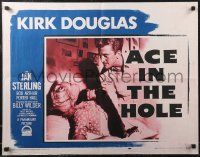 1z0859 ACE IN THE HOLE style A 1/2sh 1951 Billy Wilder classic, c/u of Kirk Douglas choking Jan Sterling!