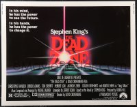 1z0865 DEAD ZONE 1/2sh 1983 David Cronenberg, Stephen King, he has the power to see the future!