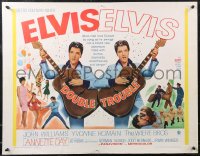 1z0869 DOUBLE TROUBLE 1/2sh 1967 cool mirror image of rockin' Elvis Presley playing guitar!