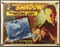 1z0892 MISSING LADY 1/2sh 1946 Kane Richmond as The Shadow, Barbara Reed, George Chandler!