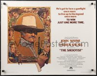 1z0906 SHOOTIST 1/2sh 1976 best Richard Amsel artwork of aging gunfighter John Wayne & cast!