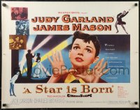 1z0910 STAR IS BORN 1/2sh 1954 great c/u art of Judy Garland, James Mason, musical classic!