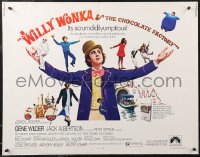 1z0915 WILLY WONKA & THE CHOCOLATE FACTORY 1/2sh 1971 scrumdidilyumptious, Gene Wilder!