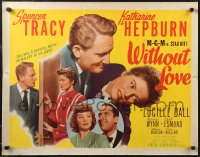 1z0916 WITHOUT LOVE style A 1/2sh 1945 great images of Spencer Tracy & Katharine Hepburn, ultra rare!